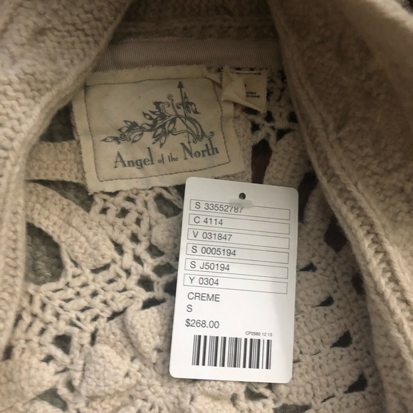 Hand-knit Star Stitched Cardigan, S, NWT - Picture 4 of 4